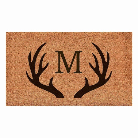 Calloway Mills Monogram Door Mat, Black, Natural, 17 in W x 29 in L 108801729M